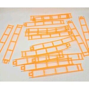 K'nex Lot 16 Roller Coaster Flexible Track Pieces Orange Replacement Parts 8.5"